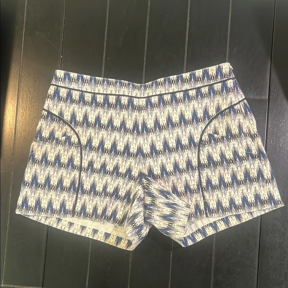 Anthropologie Cartonnier Larimar Ikat Shorts Blue Motif Size 2